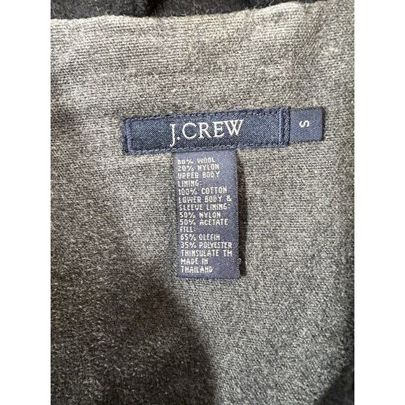 J Crew Men’s Wool Blend Coat Size S Black Lined Warm Heavy Timeless Minimalist - Picture 4 of 9